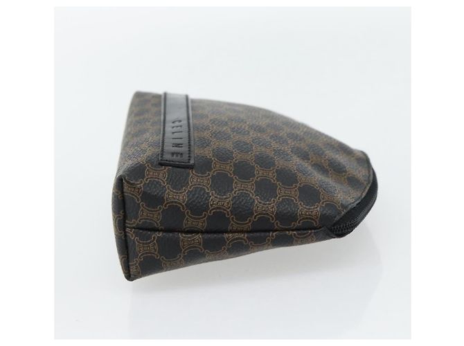 Céline Pochette CELINE Macadam Canvas PVC Pelle Nera Oro Auth am11653A Nero D'oro - vista 4