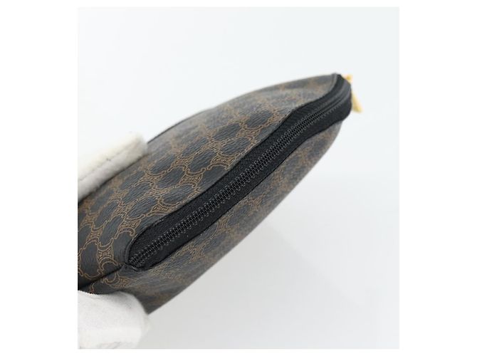 Céline Pochette CELINE Macadam Canvas PVC Pelle Nera Oro Auth am11653A Nero D'oro - vista 5
