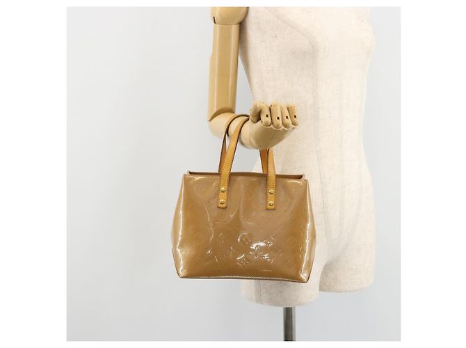 LOUIS VUITTON Borsa Monogram Vernis Reade PM Noisette M91334 LV Auth BA12809 Nocciola - vista 22