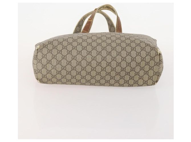 Borsa Tote GUCCI GG Supreme Web Sherry Line PVC 4 Set Beige Marrone Auth 178835 - vista 25