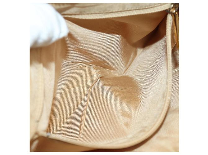 CHANEL Borsa a Spalla con Catena in Pelle Caviar Beige Oro CC Auth ka4405V D'oro - vista 27