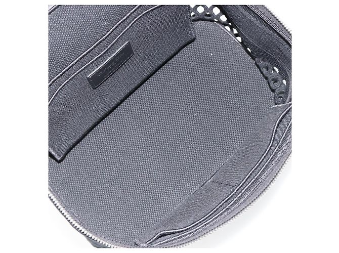 Christian Dior Vanity Handtasche Canvas Schwarz Silber Auth ka4453M - Ansicht 10