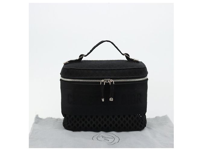 Christian Dior Vanity Handtasche Canvas Schwarz Silber Auth ka4453M - Ansicht 12