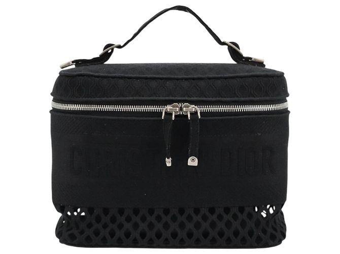 Christian Dior Vanity Handtasche Canvas Schwarz Silber Auth ka4453M - Ansicht 13