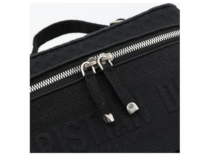Christian Dior Vanity Handtasche Canvas Schwarz Silber Auth ka4453M - Ansicht 18