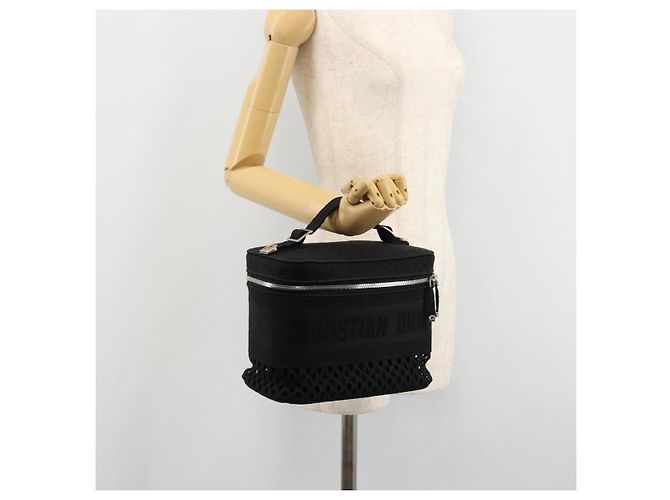 Christian Dior Vanity Handtasche Canvas Schwarz Silber Auth ka4453M - Ansicht 27