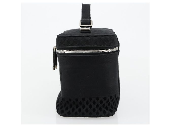 Christian Dior Vanity Handtasche Canvas Schwarz Silber Auth ka4453M - Ansicht 3