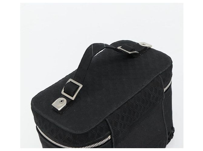 Christian Dior Vanity Handtasche Canvas Schwarz Silber Auth ka4453M - Ansicht 6