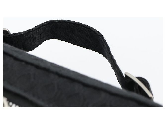 Christian Dior Vanity Handtasche Canvas Schwarz Silber Auth ka4453M - Ansicht 8