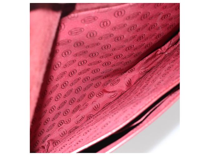Borsa a Spalla CARTIER Must Line Pelle Bordeaux Oro Auth bs35291 D'oro Bordò - vista 21
