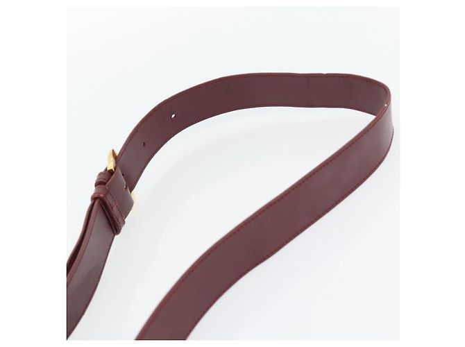 Borsa a Spalla CARTIER Must Line Pelle Bordeaux Oro Auth bs35291 D'oro Bordò - vista 8