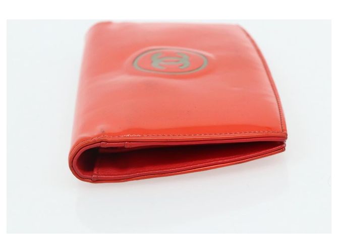 Portafoglio CHANEL in Pelle 3 Set Arancione Rosso nero CC Auth BA12678 - vista 11
