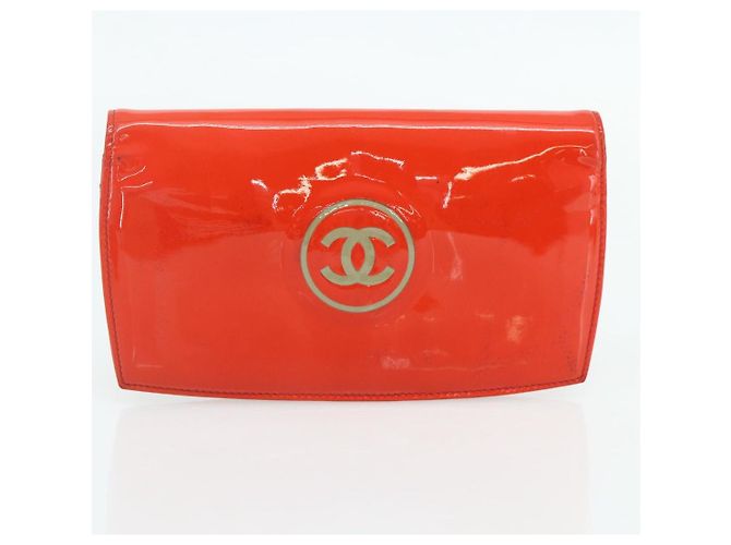 Portafoglio CHANEL in Pelle 3 Set Arancione Rosso nero CC Auth BA12678 - vista 9