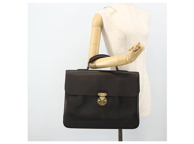 LOUIS VUITTON Utah Apash Maleta de Couro Marrom M95452 LV Auth bs35204 - vista 27