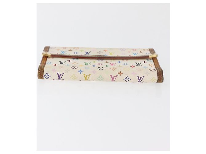 LOUIS VUITTON Portafoglio Monogram Multicolor 2 Set White LV Auth BA12853 Bianco - vista 14