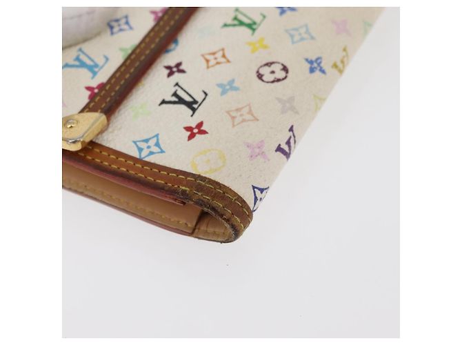 LOUIS VUITTON Portafoglio Monogram Multicolor 2 Set White LV Auth BA12853 Bianco - vista 15