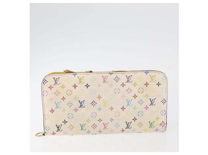 LOUIS VUITTON Portafoglio Monogram Multicolor 2 Set White LV Auth BA12853 Bianco - vista 2