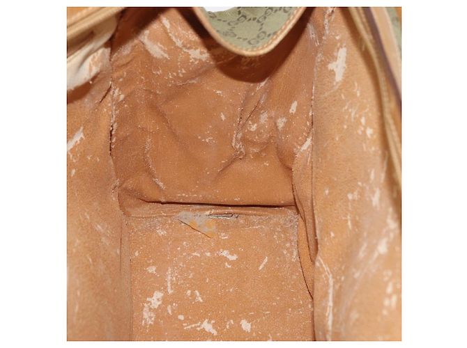 Borsa Tote GUCCI GG Canvas Khaki Gold Auth 178301 D'oro Cachi - vista 19