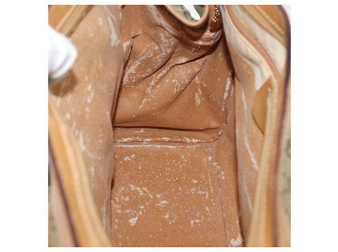 Borsa Tote GUCCI GG Canvas Khaki Gold Auth 178301 D'oro Cachi - vista 20