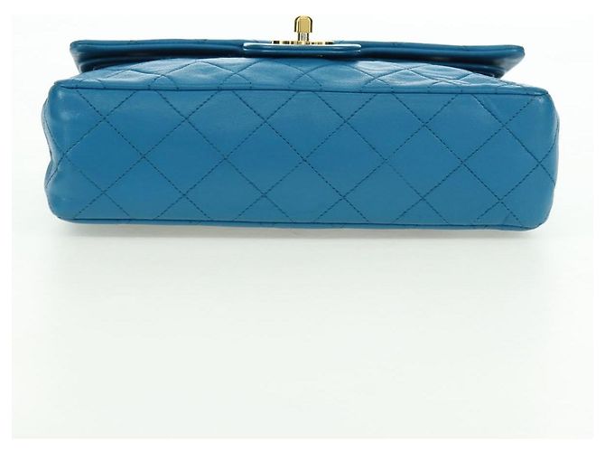 CHANEL Matelasse23 Chain Shoulder Bag Lamb Skin Blue Gold CC Auth 178769V D'oro - vista 5
