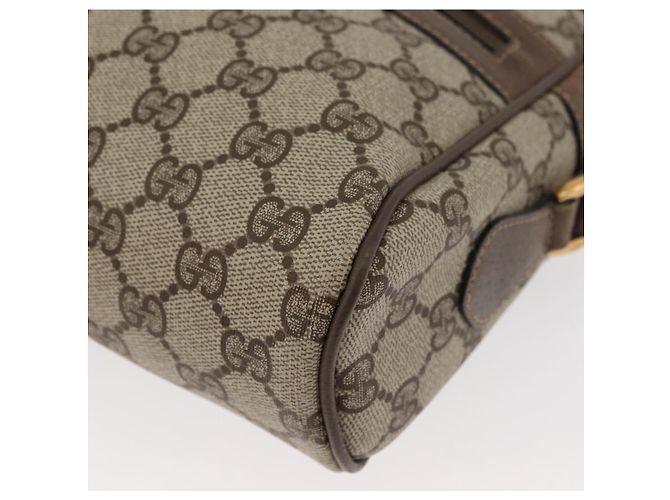 Borsa GUCCI GG Supreme Web Sherry Line PVC Beige Oro 24 02 005 Auth BA12706 D'oro - vista 15