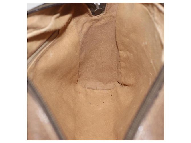 Borsa GUCCI GG Supreme Web Sherry Line PVC Beige Oro 24 02 005 Auth BA12706 D'oro - vista 21