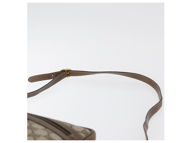 Borsa GUCCI GG Supreme Web Sherry Line PVC Beige Oro 24 02 005 Auth BA12706 D'oro - vista 8