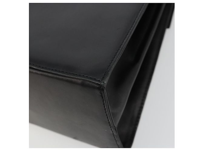 Borsa a mano Salvatore Ferragamo Gancini in pelle nera e oro Auth 181150 Nero D'oro - vista 16