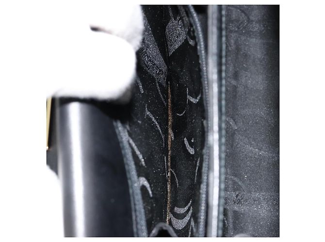 Borsa a mano Salvatore Ferragamo Gancini in pelle nera e oro Auth 181150 Nero D'oro - vista 22