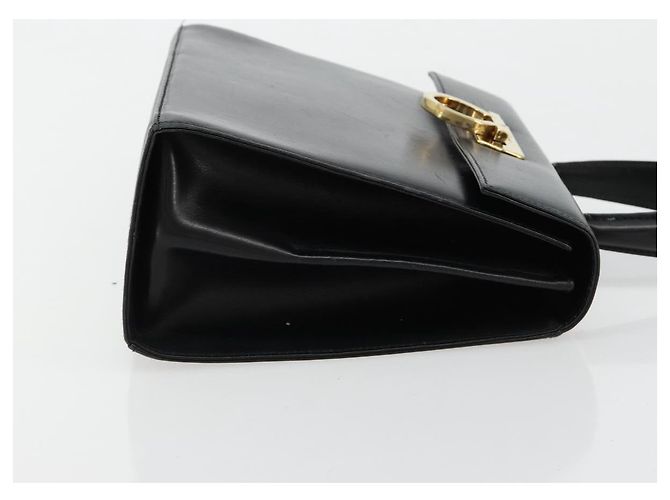 Borsa a mano Salvatore Ferragamo Gancini in pelle nera e oro Auth 181150 Nero D'oro - vista 3