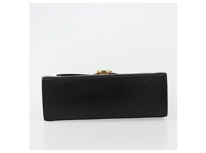 Borsa a mano Salvatore Ferragamo Gancini in pelle nera e oro Auth 181150 Nero D'oro - vista 5