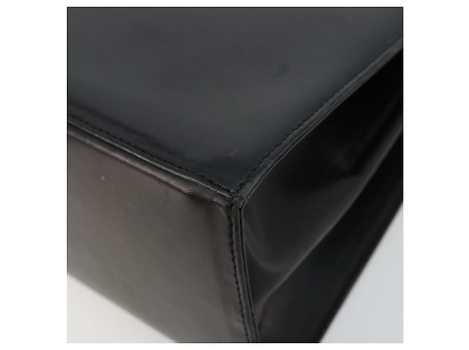 Borsa a mano Salvatore Ferragamo Gancini in pelle nera e oro Auth 181150 Nero D'oro - vista 8
