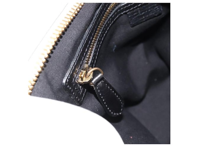 Céline Bolsa de ombro CELINE em couro cinza e ouro Auth ka4448 Marrom Dourado - vista 21