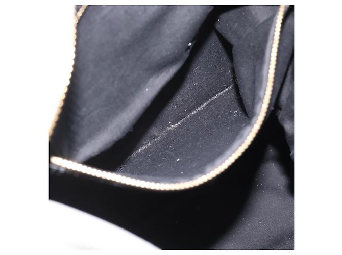 Céline Bolsa de ombro CELINE em couro cinza e ouro Auth ka4448 Marrom Dourado - vista 22