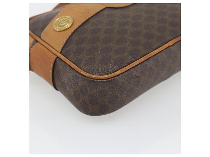 Céline Borsa a Spalla CELINE Macadam Canvas PVC Pelle Marrone Oro Auth 180579A D'oro - vista 14