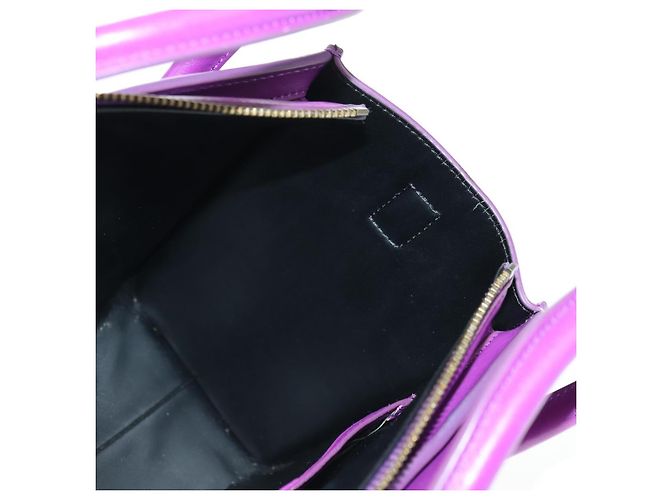 Céline Borsa CELINE Luggage Micro Shopper in pelle 2way Viola Oro Auth 179426SAV D'oro Porpora - vista 23