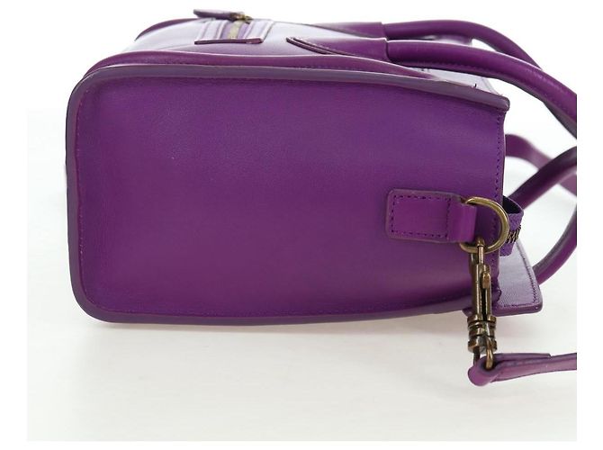Céline Borsa CELINE Luggage Micro Shopper in pelle 2way Viola Oro Auth 179426SAV D'oro Porpora - vista 4