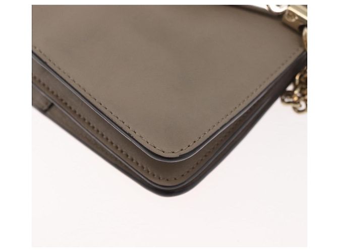 Chloé Borsa a Spalla Chloe Fay in Pelle Beige Oro Auth BA12889 D'oro - vista 16