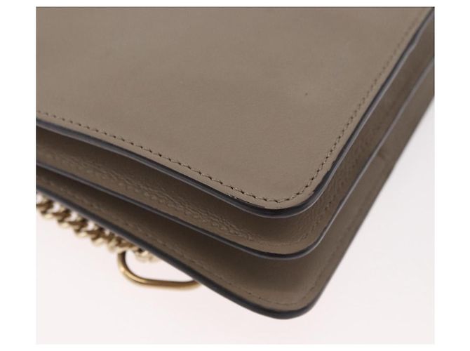 Chloé Borsa a Spalla Chloe Fay in Pelle Beige Oro Auth BA12889 D'oro - vista 17