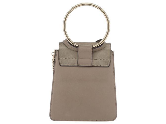 Chloé Borsa a Spalla Chloe Fay in Pelle Beige Oro Auth BA12889 D'oro - vista 2