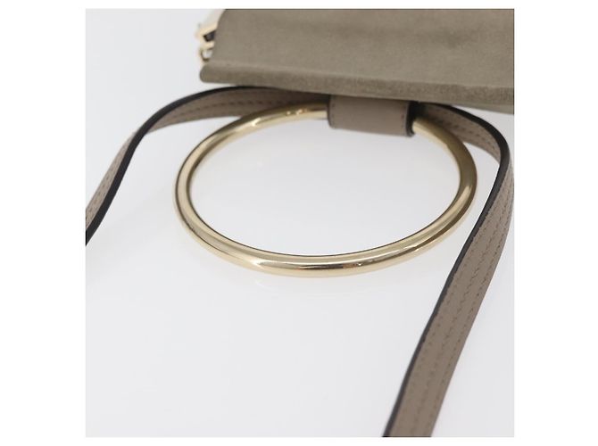 Chloé Borsa a Spalla Chloe Fay in Pelle Beige Oro Auth BA12889 D'oro - vista 7