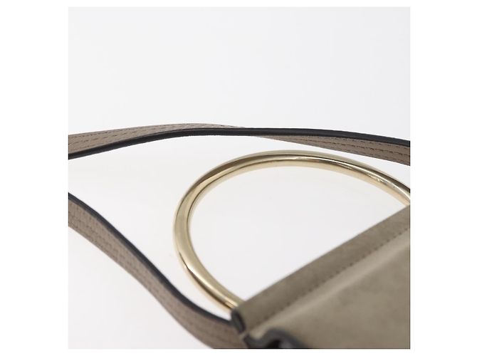Chloé Borsa a Spalla Chloe Fay in Pelle Beige Oro Auth BA12889 D'oro - vista 8
