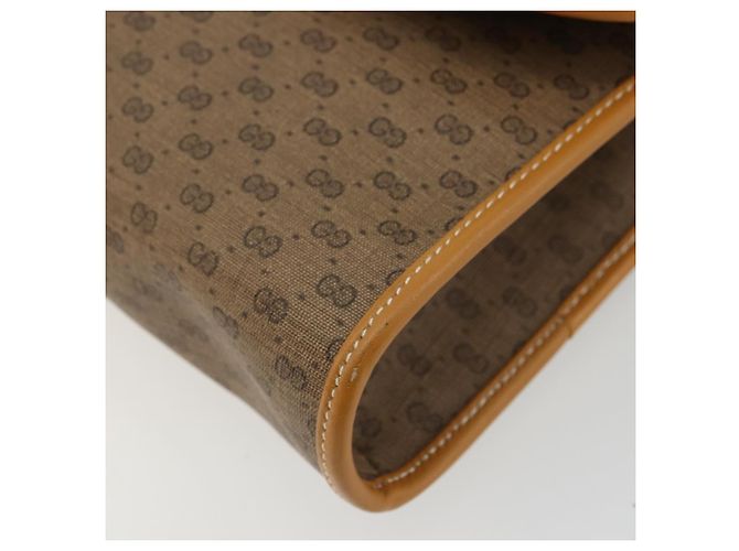 Borsa a Spalla GUCCI Micro GG Supreme PVC Beige Oro 004 58 0264 Auth BA12708 D'oro - vista 14