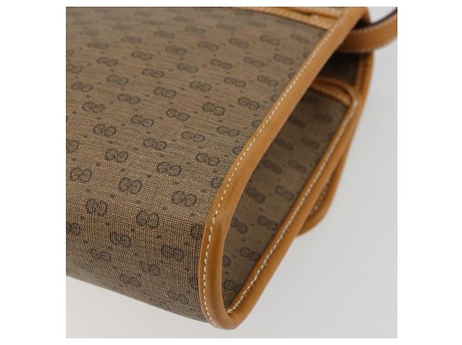Borsa a Spalla GUCCI Micro GG Supreme PVC Beige Oro 004 58 0264 Auth BA12708 D'oro - vista 16