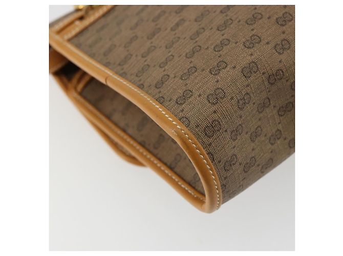 Borsa a Spalla GUCCI Micro GG Supreme PVC Beige Oro 004 58 0264 Auth BA12708 D'oro - vista 17