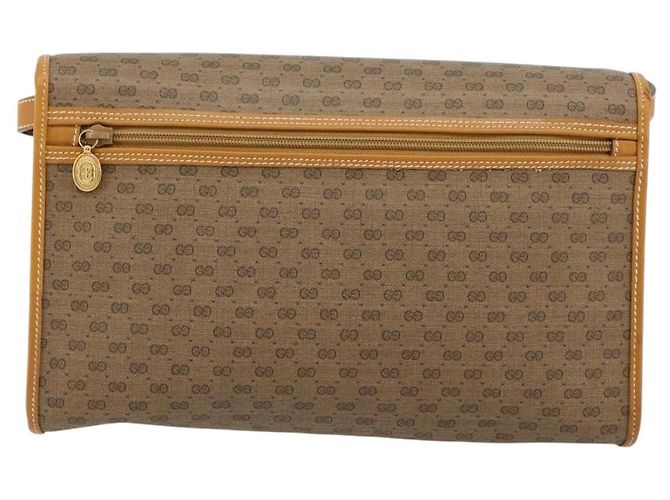 Borsa a Spalla GUCCI Micro GG Supreme PVC Beige Oro 004 58 0264 Auth BA12708 D'oro - vista 2