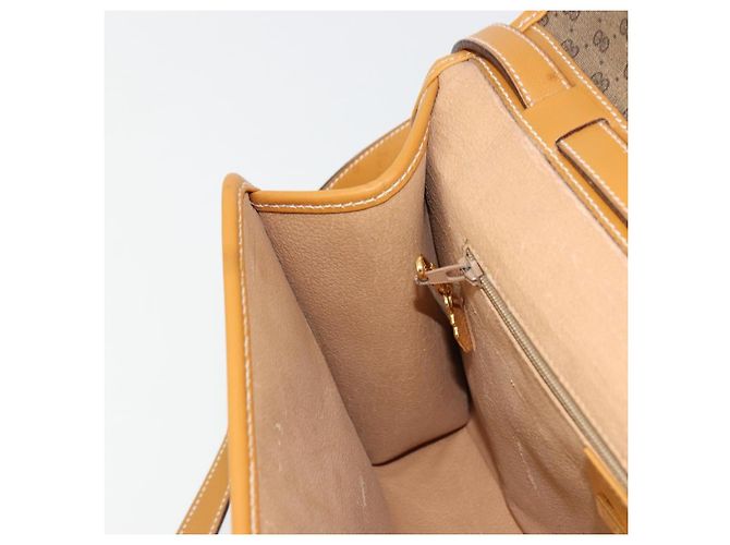 Borsa a Spalla GUCCI Micro GG Supreme PVC Beige Oro 004 58 0264 Auth BA12708 D'oro - vista 21
