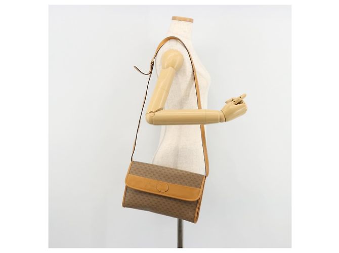 Borsa a Spalla GUCCI Micro GG Supreme PVC Beige Oro 004 58 0264 Auth BA12708 D'oro - vista 23