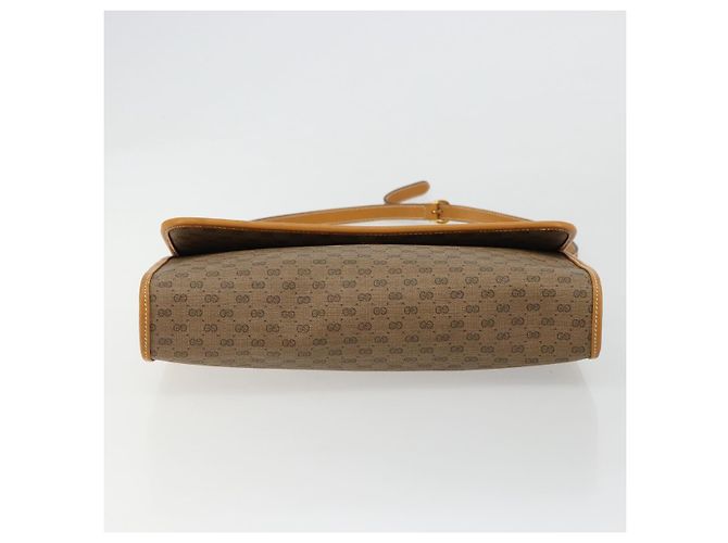 Borsa a Spalla GUCCI Micro GG Supreme PVC Beige Oro 004 58 0264 Auth BA12708 D'oro - vista 5
