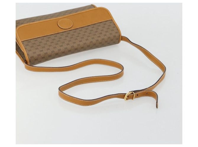 Borsa a Spalla GUCCI Micro GG Supreme PVC Beige Oro 004 58 0264 Auth BA12708 D'oro - vista 7